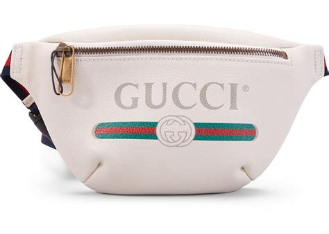 gucci print belt bag vintage logo small white|Gucci signature belt bag.